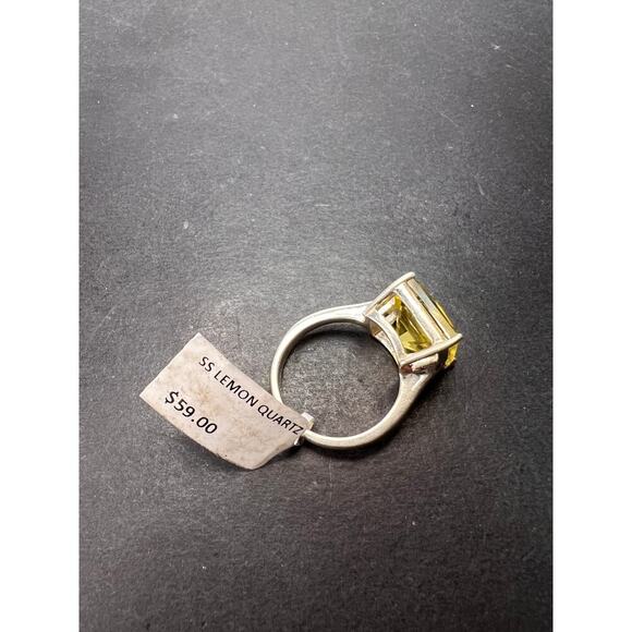 New with tag sterling silver lemon quartz ring size 7 - Picture 3 of 11